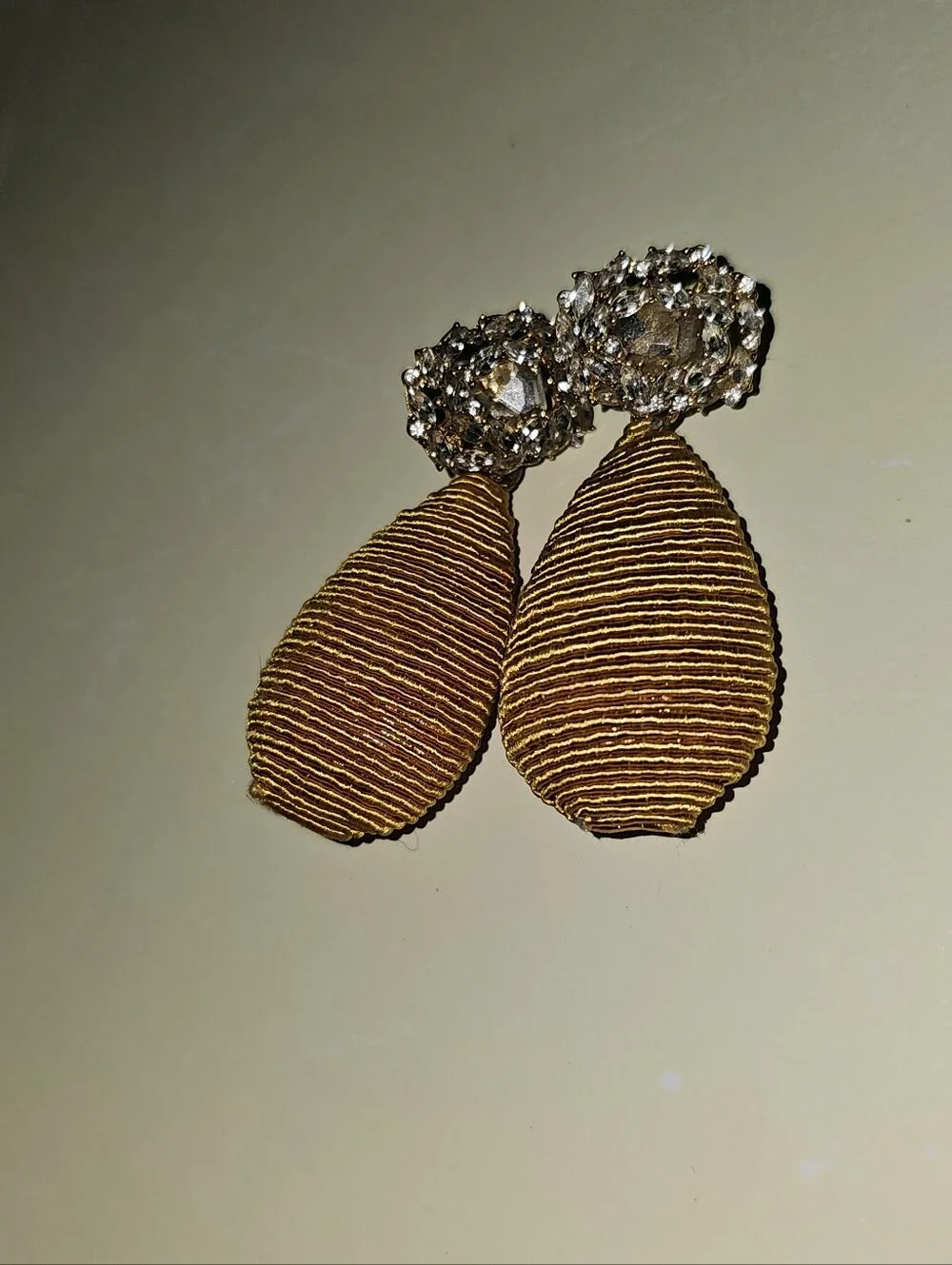 Anthropologie 'Wrapped Drop' Statement Earrings in Gold